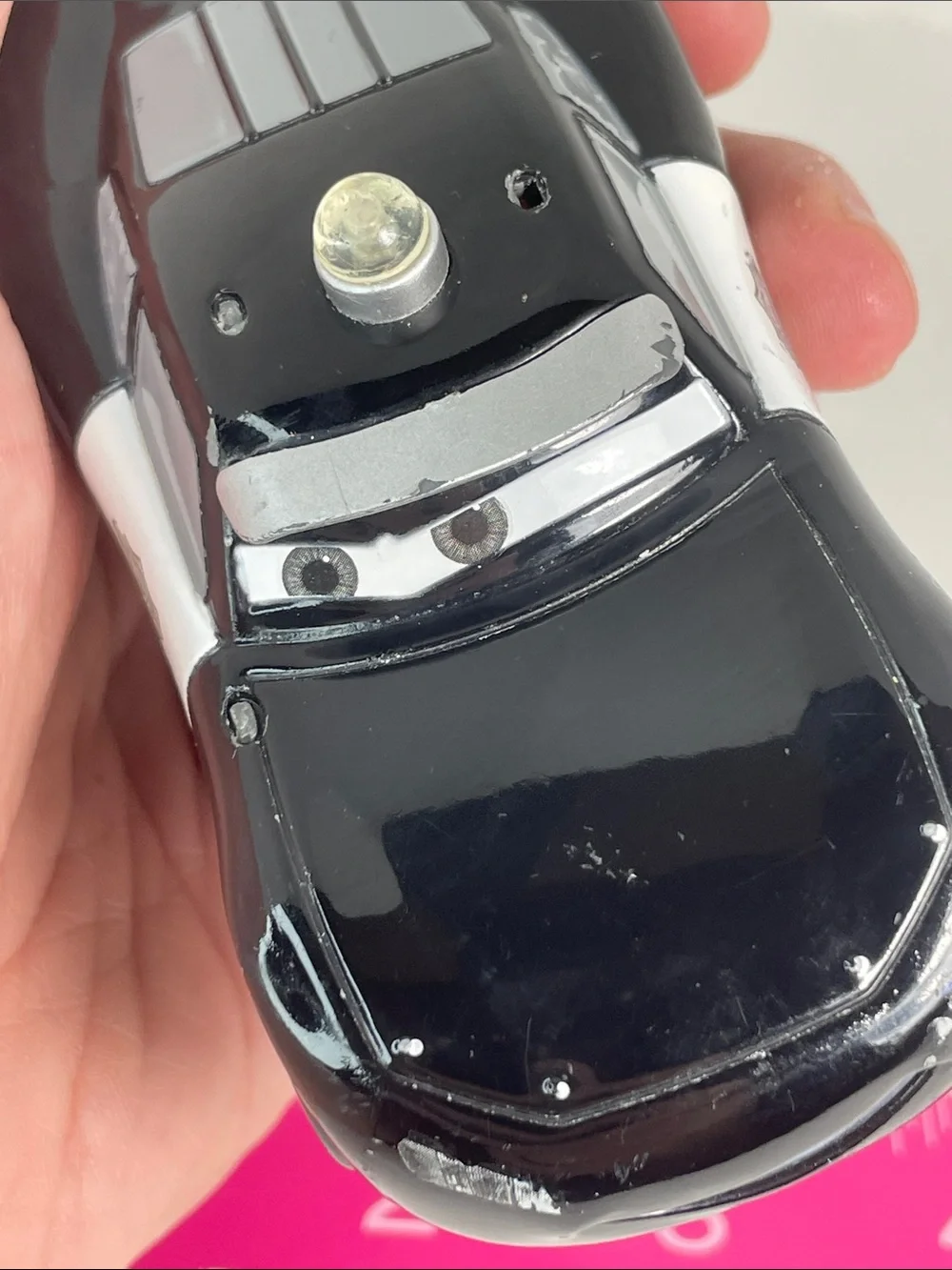 Disney Pixar Cars 2 Police Car Detective Lightning McQueen Diecast *AS IS